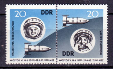 Briefmarken: DDR 1963, Mi.Nr. 970-971 (WZd 90), Wostok 5 und 6, Postfrisch