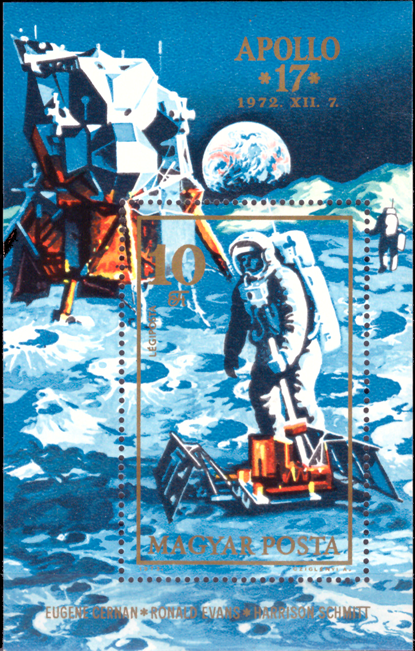 Briefmarken Ungarn 1973, Mi.Nr. Block 94 A, Apollo 17. Postfrisch