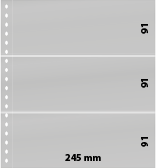 Lindner Omnia Einsteckblatt mit 3 Streifen (91 mm) pro Seite, weiß, 10er-Packung