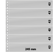 Lindner Omnia Einsteckblatt mit 6 Streifen (43 mm) pro Seite, weiß, 10er-Packung