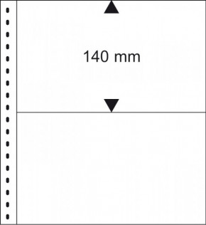 Lindner Omnia Einsteckblatt mit 2 Streifen (140 mm) pro Seite, schwarz