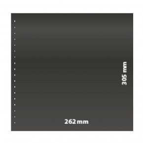 Lindner Omnia Bogenblatt mit 1 Tasche (262 x 305 mm) pro Seite, schwarz, 10er-Packung