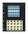 Lindner UNIPLATE Blätter mit 2 Streifen (128 mm), schwarz, 5er-Packung