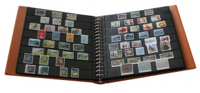 Lindner Komplettangebot: Ringbinder-Set REGULAR (1124) Schwarz inkl. 2 Packungen Omnia-Blätter 08P schwarz