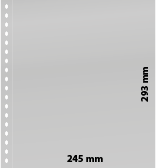 Lindner Omnia Einsteckblatt mit 1 Tasche (245 x 293 mm) pro Seite, weiß