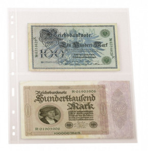 Lindner UNIPLATE Blätter mit 2 Streifen (128 mm), glasklar, 5er-Packung