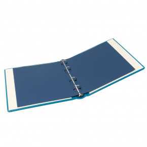 LINDNER karat-Ringbinder LEDER, leer - Blau