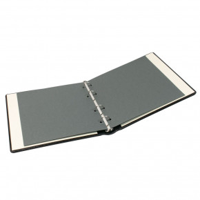LINDNER karat-Ringbinder LEDER, leer - Schwarz