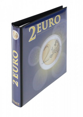 Lindner Vordruckalbum 2 Euro-Gedenkmünzen Band 1-4 (chronologisch) inkl. Schutzkassette - SONDEREDITION