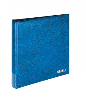 LINDNER Set: Ringbinder RONDO REGULAR mit Schutzkassette. Blau
