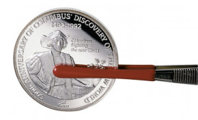 Lindner Münzpinzette, vernickelt, 120 mm, mit beschichteten Enden