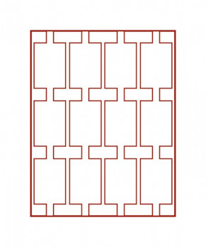 LINDNER Münzbox RAUCHGLAS mit 12 rechteckigen Fächern für REBECK COIN L Münzrähmchen 75x50 mm