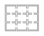 LINDNER Münzkassette NERA XL mit 3 Tableaus und dunkelblauen Münzeinlagen für 27 US-Münzkapseln (Slabs) bis zu einem Format von 63x85 mm