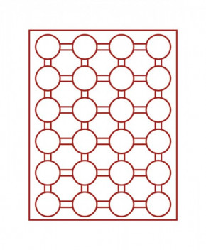 LINDNER Münzbox STANDARD mit 48 runden Vertiefungen für Münzkapseln mit Außen-Ø24 mm