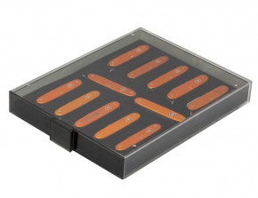 LINDNER Sammel- /Präsentationsbox für 12 schweizer Taschenmesser VICTORINOX* Modelle "Pioneer" und "Farmer"