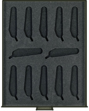LINDNER Sammel- /Präsentationsbox für 12 schweizer Taschenmesser VICTORINOX* Modell "Cadet"