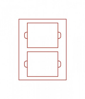 LINDNER d-Box STANDARD mit 2 rechteckigen Fächern 152 x 123 mm