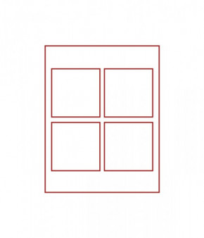 LINDNER d-Box STANDARD mit 4 quadratischen Fächern 100 x 100 mm für Münzen/Medaillen und sonstige Sammelobjekte
