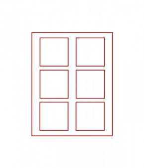 LINDNER d-Box RAUCHGLAS mit 6 quadratischen Fächern 85 x 85 mm für Münzen/Medaillen und sonstige Sammelobjekte