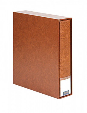 LINDNER Set PUBLICA M: Ringbinder 3530 mit Schutzkassette 3531 in Hellbraun