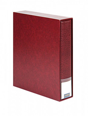 LINDNER Set PUBLICA M: Ringbinder 3530 mit Schutzkassette 3531 in Weinrot