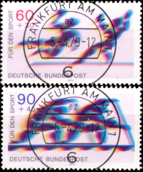 Briefmarken BRD (Bund) 1979, Mi.Nr. 1009-1010, Sporthilfe. Gestempelt
