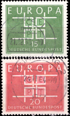 Briefmarken BRD (Bund) 1963, Mi.Nr. 406-407, Europa. Gestempelt