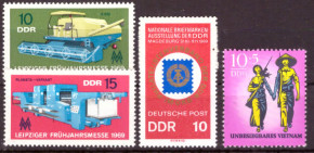 Briefmarken DDR 1969, Mi. Nr. 1448-1449, 1476-1477, Postfrisch