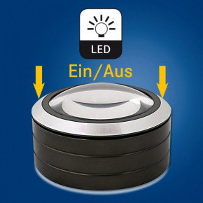 Lindner LED-Standlupe, Vergrößerung 5x