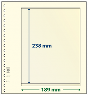 Lindner dT-Blanko-Blatt mit 1 Tasche Rahmenbreite: 238 x 189 mm, 5er-Packung