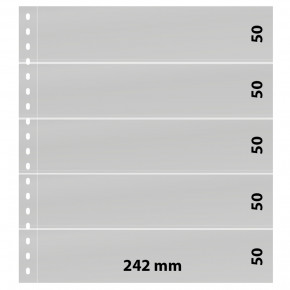 Lindner Klarsichthülle mit 5 Streifen (50 mm), mit schwarzem Zwischenblatt
