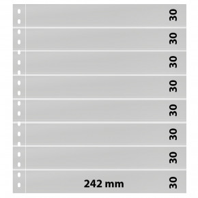 Lindner Klarsichthülle mit 8 Streifen (30 mm), mit schwarzem Zwischenblatt, 10er-Packung