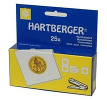HARTBERGER Münzrähmchen mit ovalem Ausschnitt 38 x 24 mm für Pressed Pennies, zum Heften, 25er-Packung