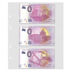 LINDNER Multi collect Blätter mit 3 Streifen (77 mm) pro Seite, glasklar, 10er-Packung