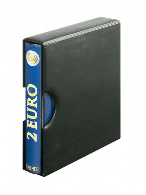Lindner Vordruckalbum 2 Euro-Gedenkmünzen Band 1-4 (chronologisch) inkl. Schutzkassette - SONDEREDITION