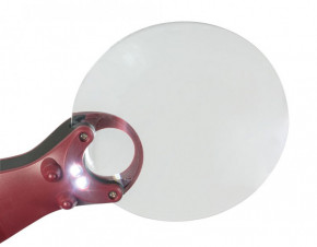 Lindner Randlose LED-Leuchtlupe, Vergrößerung 8x / 20x