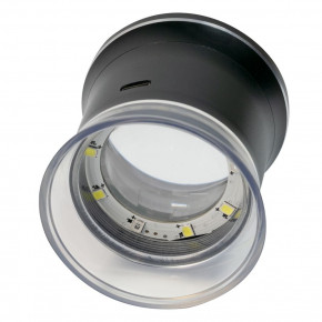 Lindner UV/LED-Aufsetzlupe, Vergrößerung 30x, mit wiederaufladbarem Akku