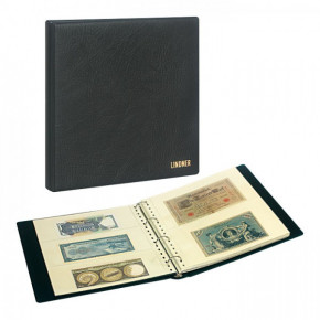 LINDNER Set: Banknotenalbum SRS mit 20 Klarsichthüllen für Banknoten und Schutzkassette