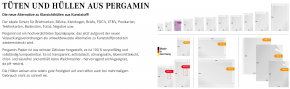 Pergamin-Tüten, 53 x 78 + 14 mm, 500er-Packung