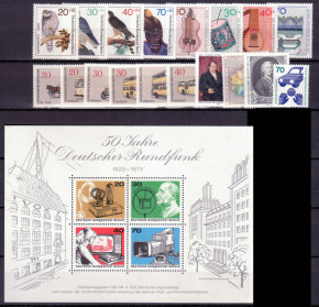 Briefmarken Berlin Jahrgang 1973, Postfrisch - komplett