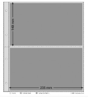 KOBRA Ersatzblatt mit 2 Taschen zu Ringalben im Großformat